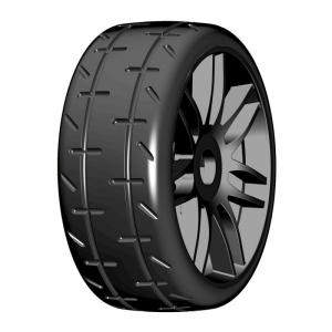 GRP Tyres 1:8 GT Däck/Fälg Svart Medium Färdiglimmat T03 REVO-XM5
