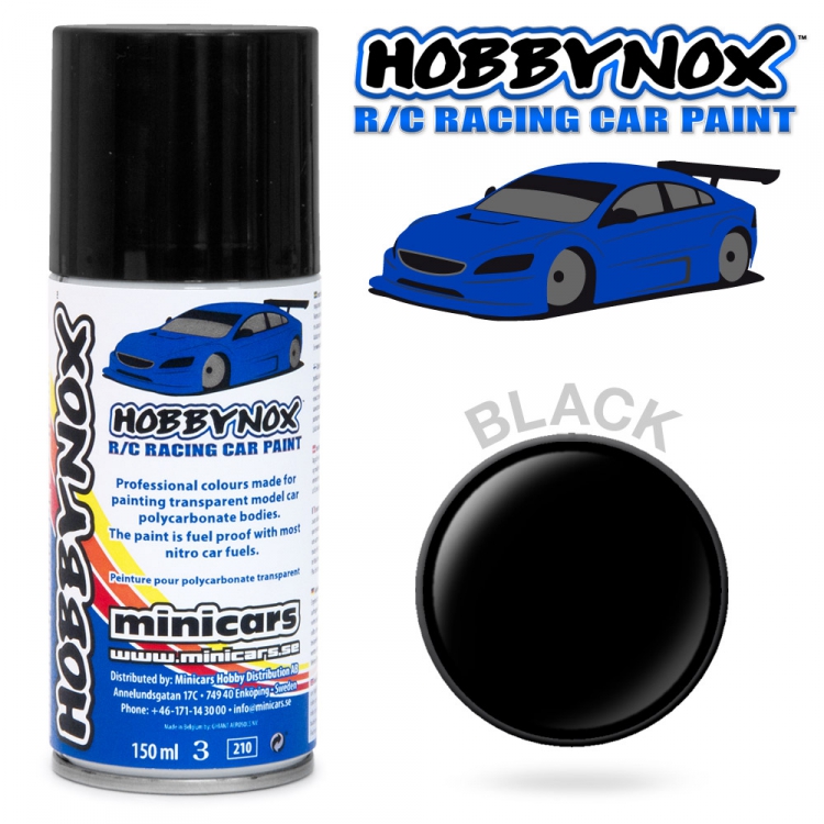 Lexan Spray Färg - Svart 150ml Hobbynox