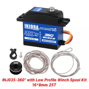 INJORA INJS035-360-96 35KG Servo 360° Steering Winch Spool for SCX10 PRO