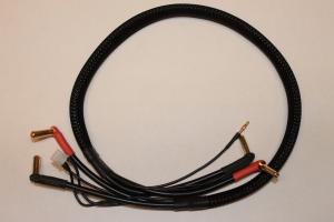 Charge cable 4mm bullet to 4mm solid bullet