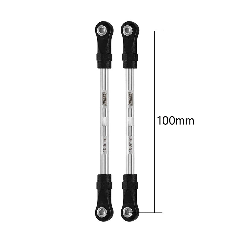 INJORA Stainless Steel Links with Rod Ends for 1/10 RC Crawler 100mm