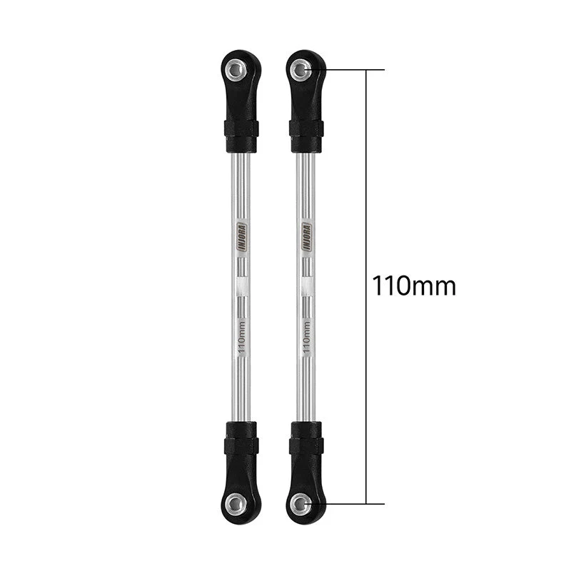 INJORA Stainless Steel Links with Rod Ends for 1/10 RC Crawler 110mm