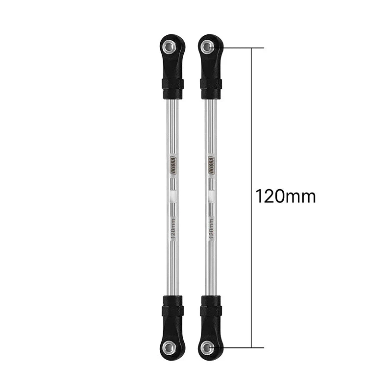 INJORA Stainless Steel Links with Rod Ends for 1/10 RC Crawler 120mm