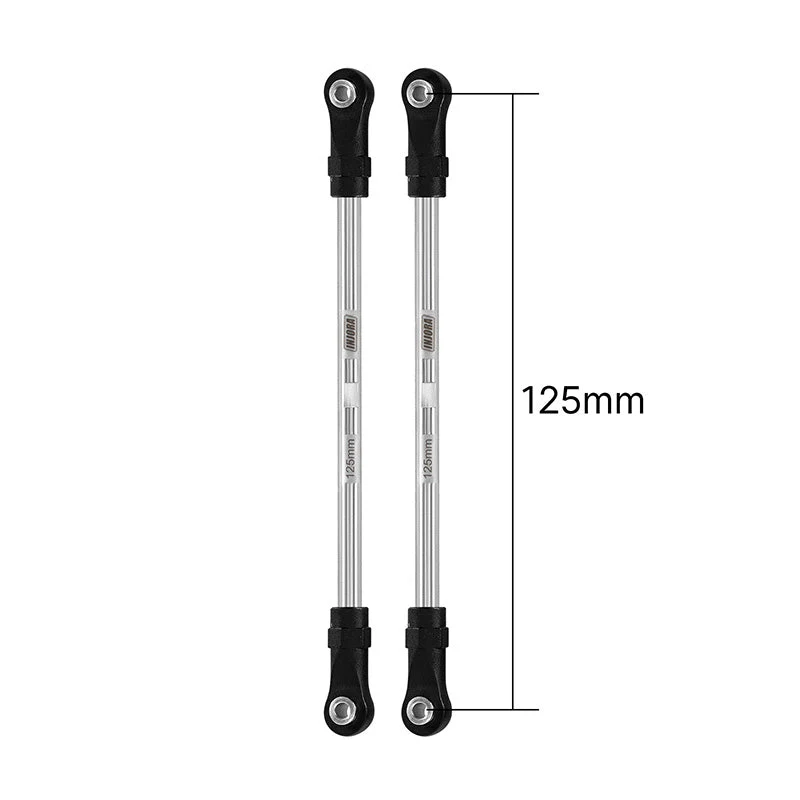 INJORA Stainless Steel Links with Rod Ends for 1/10 RC Crawler 125mm