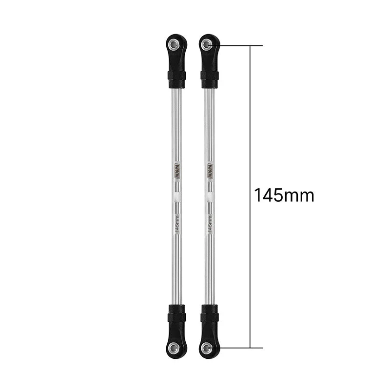 INJORA Stainless Steel Links with Rod Ends for 1/10 RC Crawler 145mm