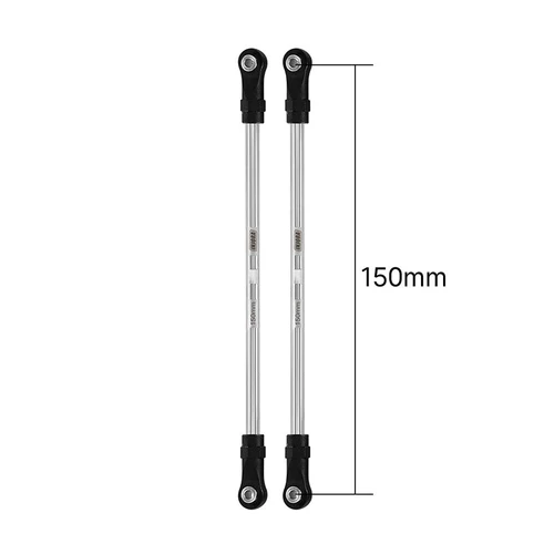 INJORA Stainless Steel Links with Rod Ends for 1/10 RC Crawler 150mm