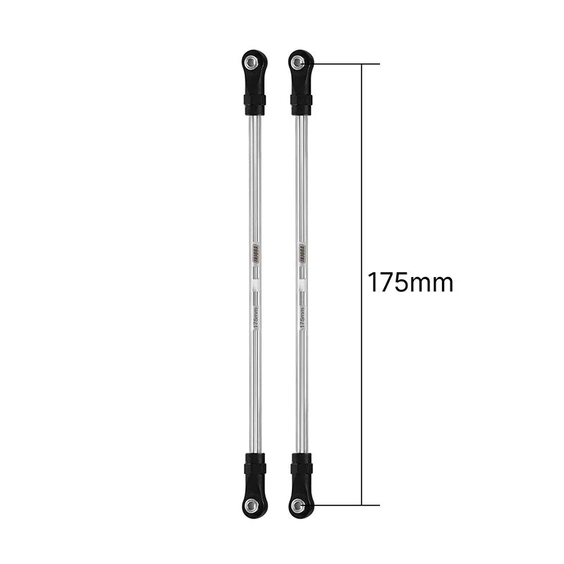 INJORA Stainless Steel Links with Rod Ends for 1/10 RC Crawler 175mm