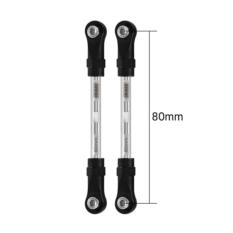 INJORA Stainless Steel Links with Rod Ends for 1/10 RC Crawler 80mm