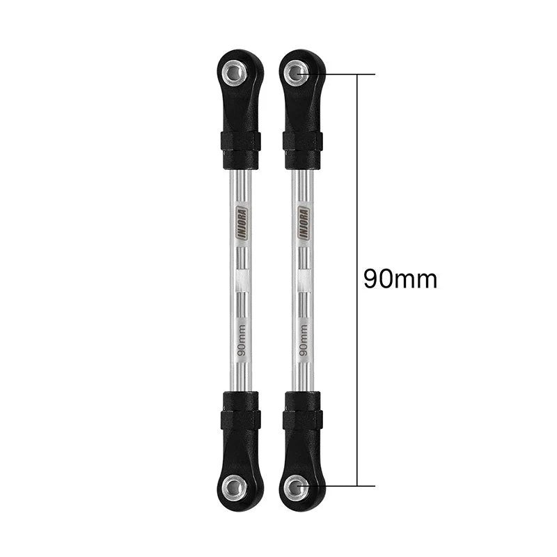 INJORA Stainless Steel Links with Rod Ends for 1/10 RC Crawler 90mm