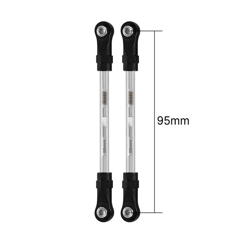 INJORA Stainless Steel Links with Rod Ends for 1/10 RC Crawler 95mm