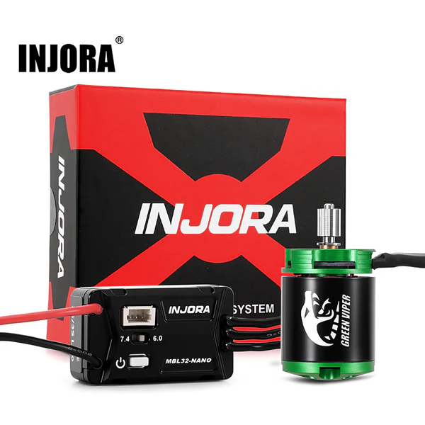 INJORA MBL32-NANO Brushless ESC & 1621 Green Viper Motor for 1/30 SCX30