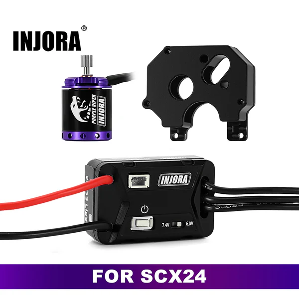 INJORA MBL32 G2 Waterproof Brushless ESC & 1721 Purple Viper Motor for 1/24 SCX24