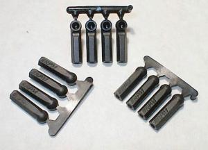 Rod Ends. Long shank. 4-40. Lila. RPM.