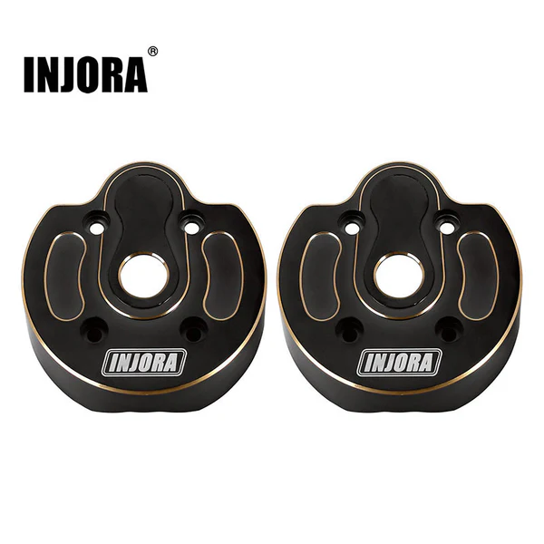 INJORA Black Coating Portal Steering Knuckle Caps for SCX10 III Capra 1.9