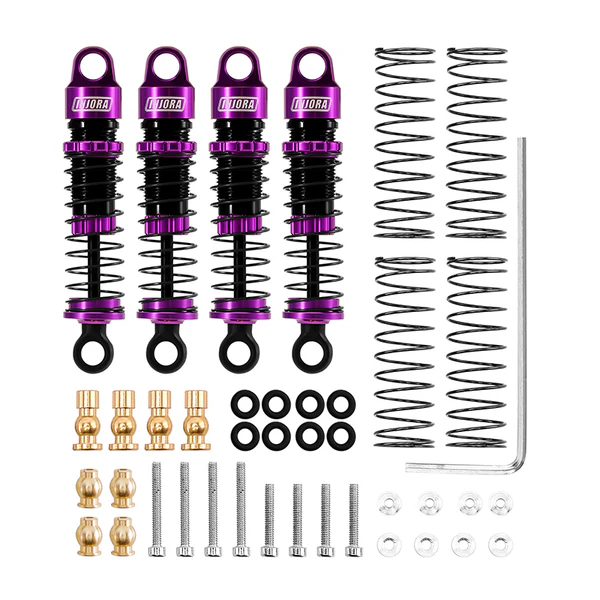 INJORA 40mm Big Bore Oil Shock Absorber for 1/24 SCX24 FCX24M