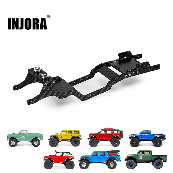 INJORA Universal LCG Carbon Fiber Chassis Kit for 1/24 SCX24