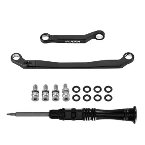 INJORA Black Brass Steering Links for 1/30 Axial SCX30