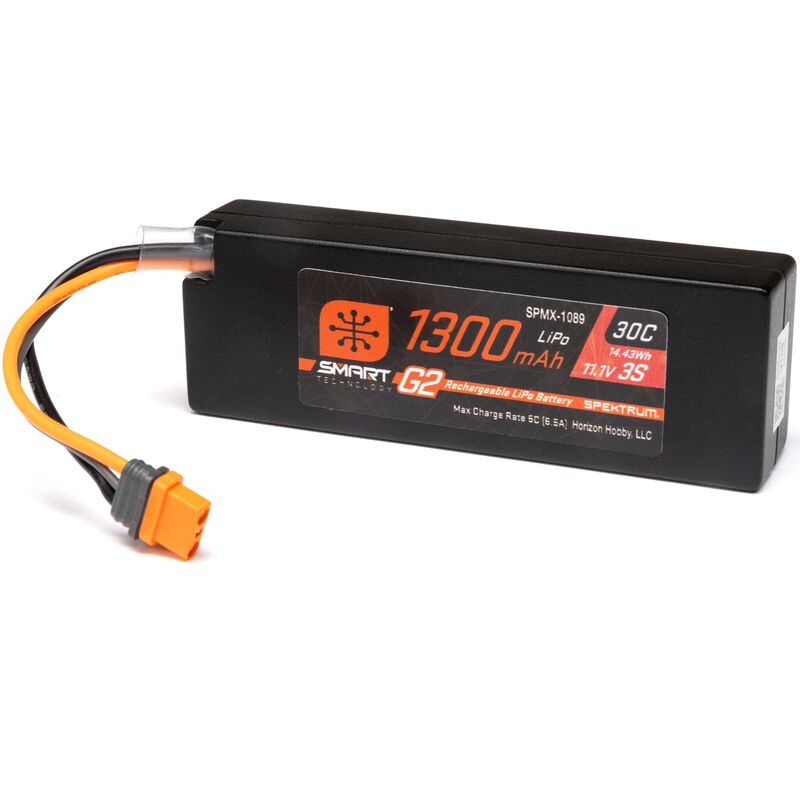 Lipo 3S 11.1V 1300mAh 30C Smart G2 IC2 Kontakt Spektrum