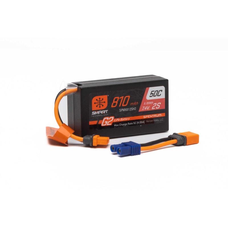 Lipo 7.4V 810mAh 2S Smart G2 50C IC2 Kontakt