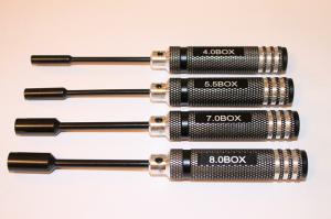 Hylsnyckelset. 4.0 5.5 7.0 8.0 Stålhylsa