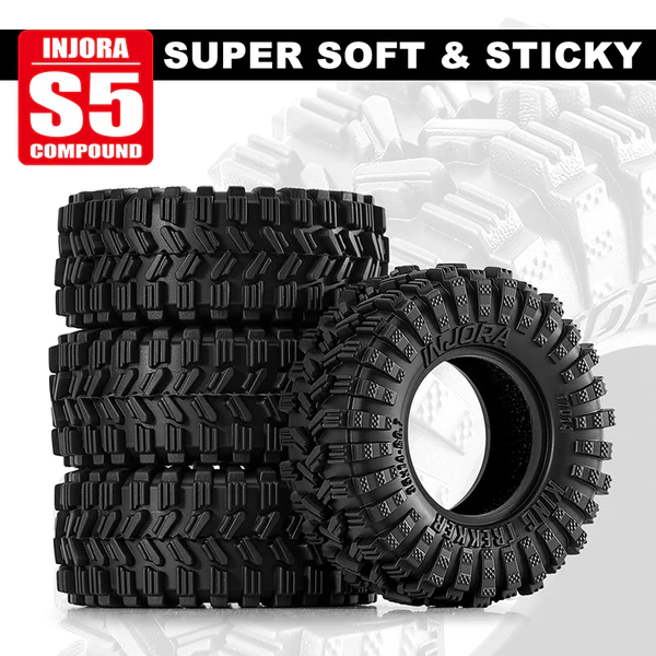 INJORA 0.7" 35*14mm King Trekker Tires for 1/30 SCX30 (T7014)