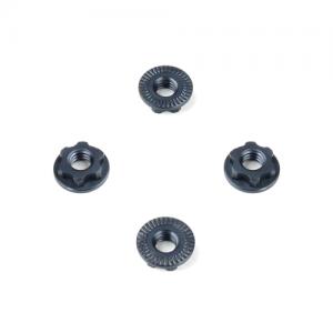Wheel Nuts (7mm, serrated, gun metal ano, M4, 4pcs) EB410