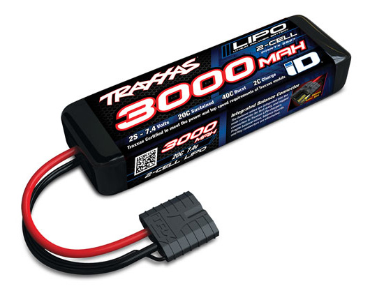 TRX2827X Li-Po Batteri 2S 7.4V 3000mAh 20C iD-kontakt