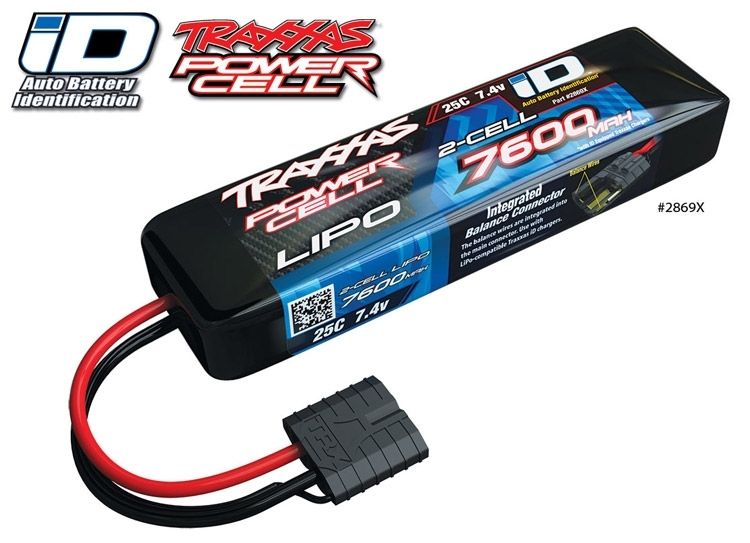 TRX2869X Li-Po Batteri 2S 7,4V 7600mAh 25C iD-kontakt