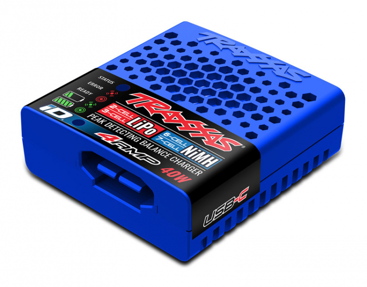 TRX2985 USB-C Multi-chem 40W NiMH/LiPo Laddare Auto ID