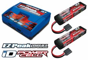 TRX2990GX Laddare EX-Peak Dual 8A och 2 x 3S 11.1V 5000mAh Batteri Combo
