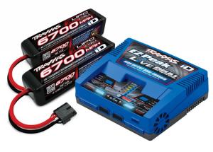 TRX2997G Laddare EZ-Peak Live Dual 26A och 2x4S 6700mAh Batteri Combo