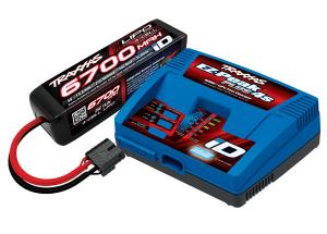 TRX2998G Laddare EZ Peak Plus 8A och 4S 14,8v Li-Po 6700mAh Combo