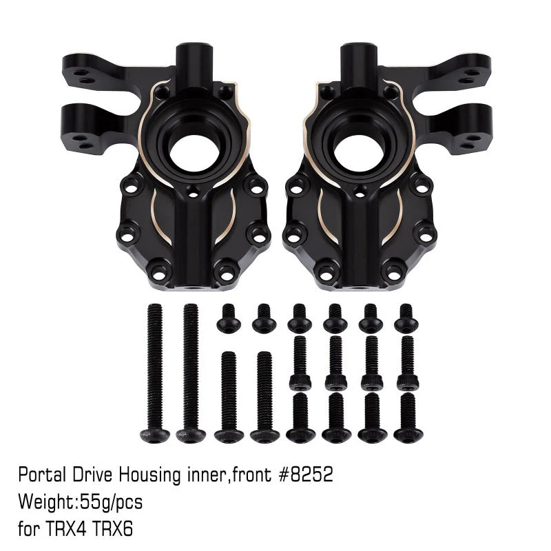 INJORA Black Brass Counterweight 55g Drive Housing för TRX-4 och TRX-6