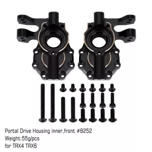 INJORA Black Brass Counterweight 55g Drive Housing för TRX-4 och TRX-6