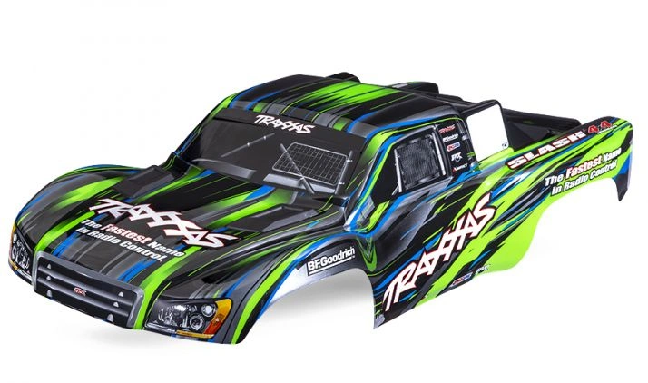 TRX6932-GREEN Kaross Traxxas Slash 4x4 / 2wd för Clipless Montering