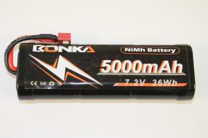 Batteripack 7,2V 5000mAh NiMh T-Kontakt (Dean) Bonka Power