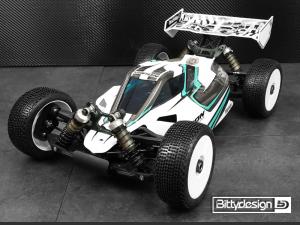 Kaross Vision Bittydesign Mugen MBX8E Omålad