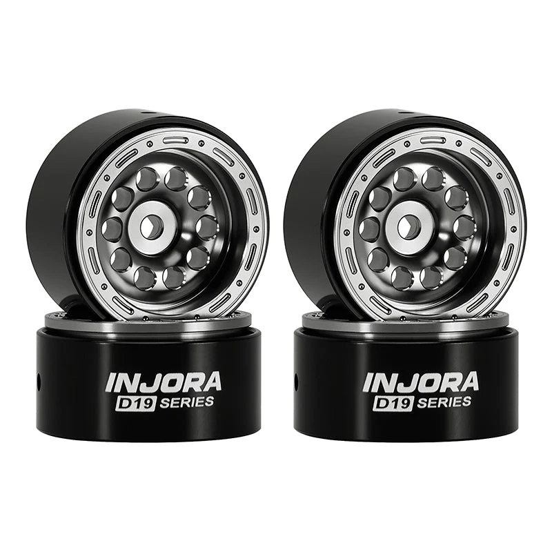 INJORA 0.7" D19 Aluminum Wheels for 1/30 SCX30 (W7008) Grå