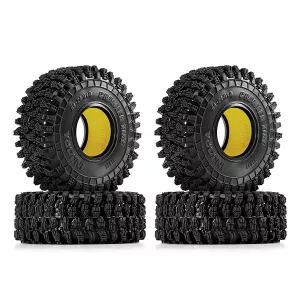 INJORA 1.0" 64*24mm Tires & Silicone Rubber Inserts Combo (4)