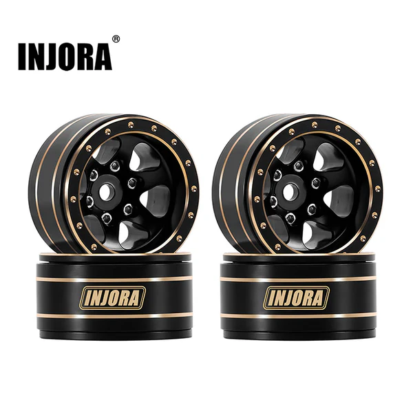 INJORA 1.0" Brass -4.7mm Offset Wheels for Micro Crawlers (W1012)