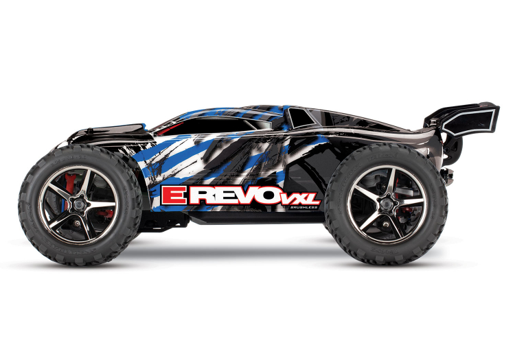 Traxxas E-Revo VXL Elec 4WD Ready to Run Toy with TSM 1/16 Scale Colors May Vary 