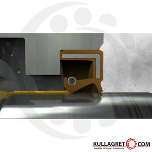 FKM AS 10x22x7 Radialtätning med Rostfri fjäder