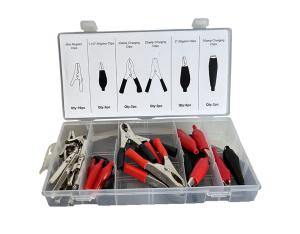 Batteriklämmor i sortimentlåda