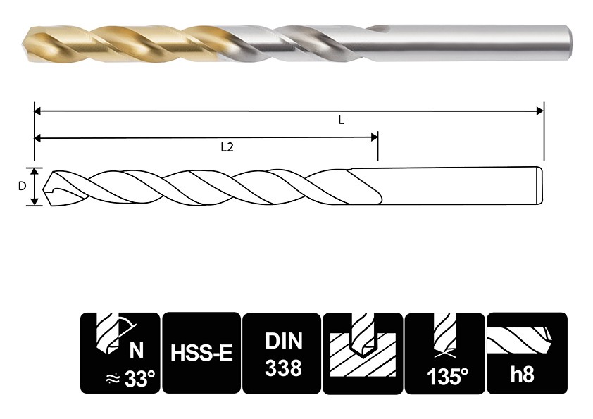 6,3mm Borr Gold Point TiN