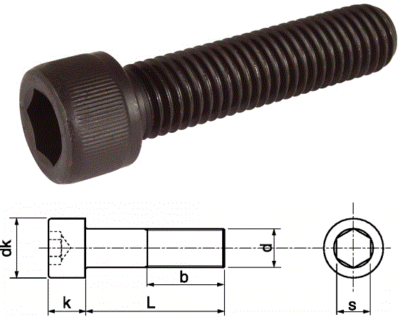 Insexskruv MC6S 12.9  M4x6 mm