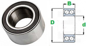 JWB 3008 (CRI-0868)  Vinkelkontaktlager Rullar