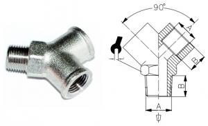 A24 R1/4 Y-rör inv/utv
