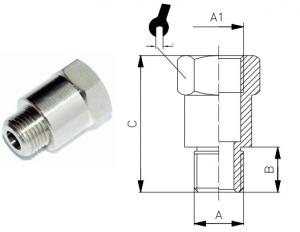 A25 R1/8 - 22mm Förlängare inv/utv
