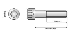 Insexskruv MC6S 8.8 OBEH M12X100 mm