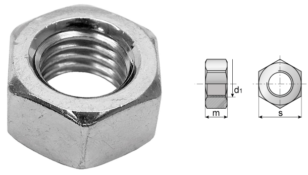 Mutter UNC 5/16 U6M FZB